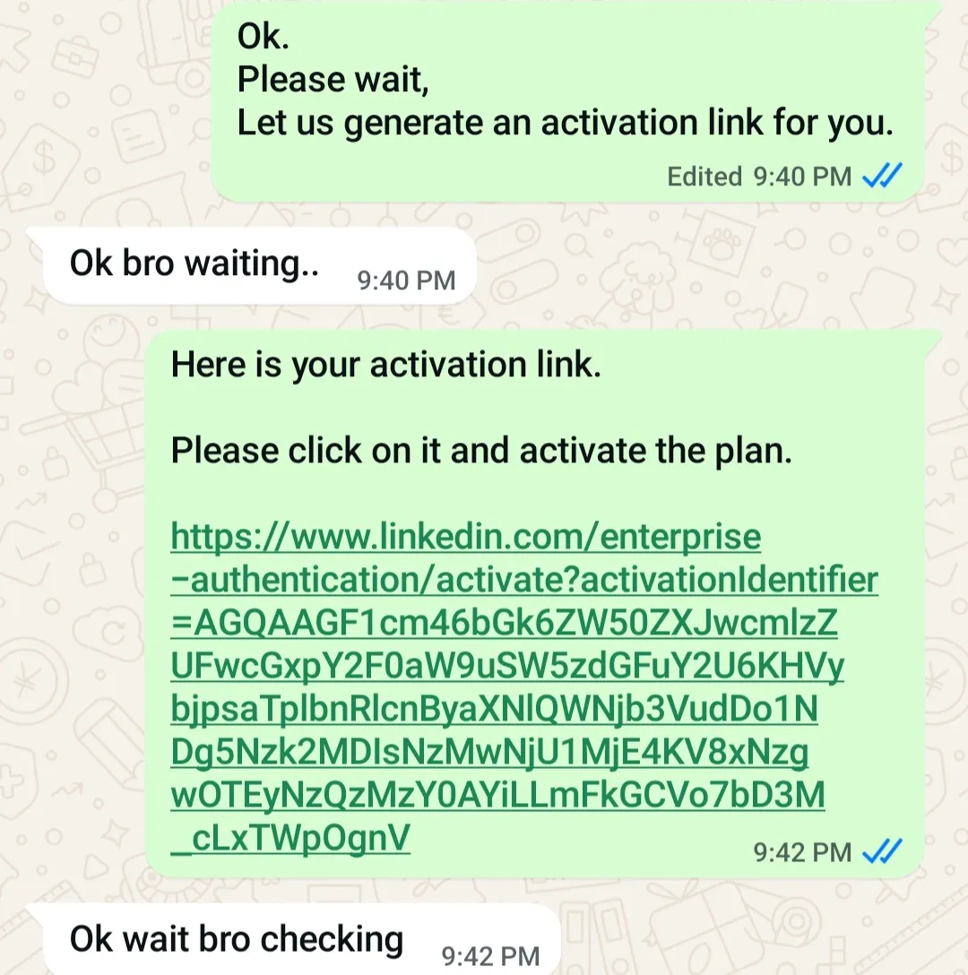 Real customer activation step 2